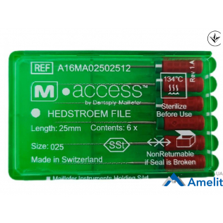 Інструмент ручний H-File M-Access №25, 25 мм (Dentsply Sirona), 6 шт./пак.
